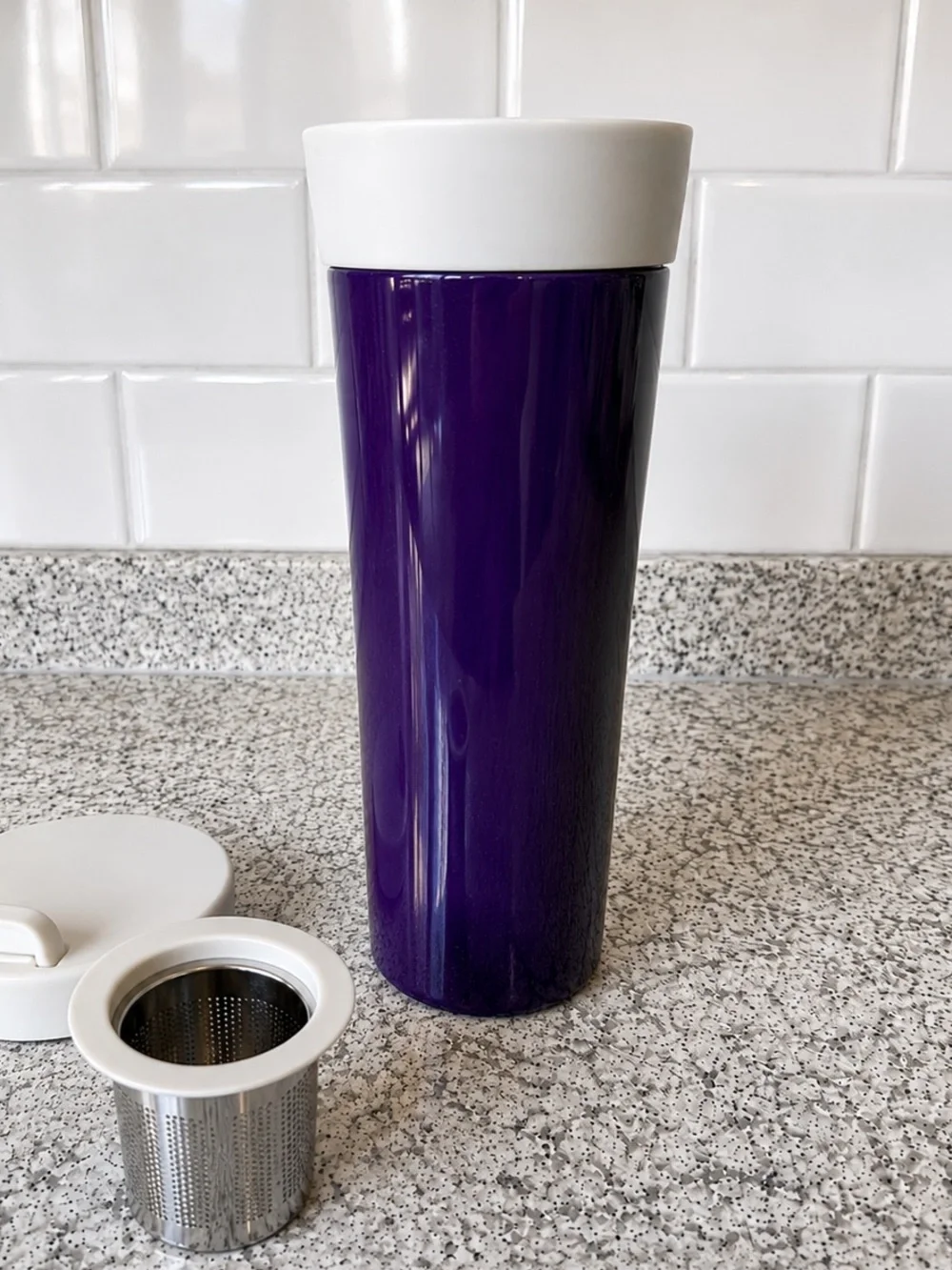 Starbucks Teavana Purple Tea Infuser Travel Tumbler Mug
